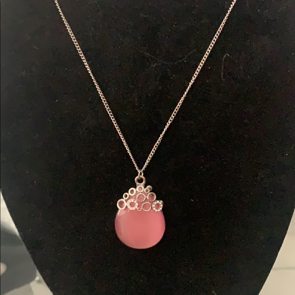 Extended Pink Necklace & Earring Set